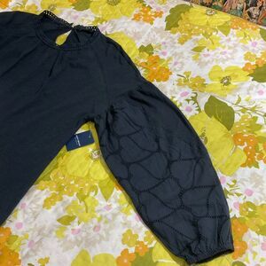 Lucky Brand Boho Peasant Top Long Ladder Lace Sleeve Mixed Media Blouse Small